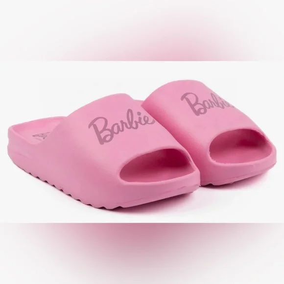 COPY - NWT Barbie Womens SlidersLadies Pink Moulded Ridge Bottom Sandals